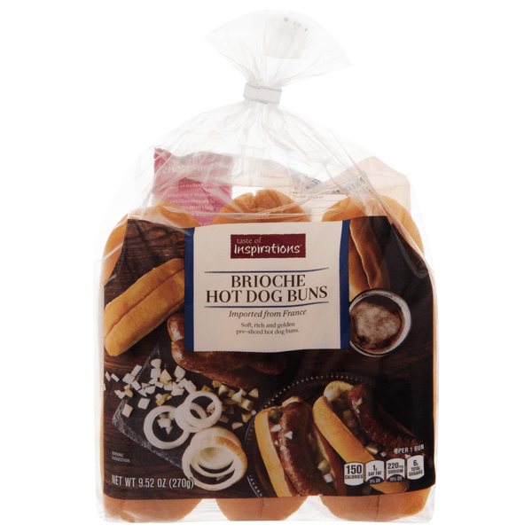 Save on Taste of Inspirations Bakery Brioche Hot Dog Buns 6 ct Order