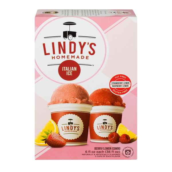 Save on Lindy's Homemade Italian Ice Berry/Lemon Combo 6 ct Order Online Delivery Stop & Shop
