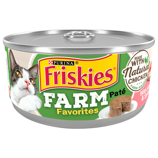 Save on Friskies Farm Favorites Pate Wet Cat Food Salmon & Spinach Order Online Delivery MARTIN'S