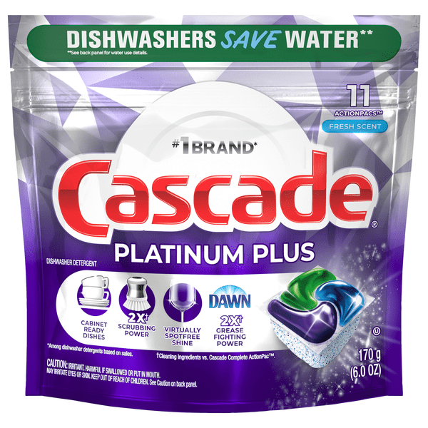 Save on Cascade Platinum Plus Fresh Scent Dishwasher Detergent