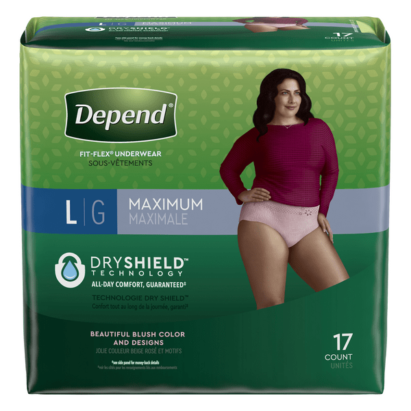 Save on Depend FitFlex Underwear for Women Maximum Absorbency Large