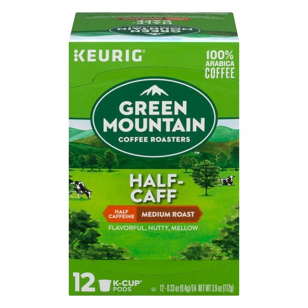 Save on Green Mountain HalfCaff Medium Roast Coffee KCup Pods Order