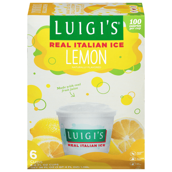 Save on Luigi's Real Italian Ice Lemon 6 ct Order Online Delivery