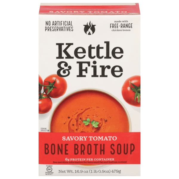 Save on Kettle & Fire Gluten Free Savory Tomato Bone Broth Soup Order