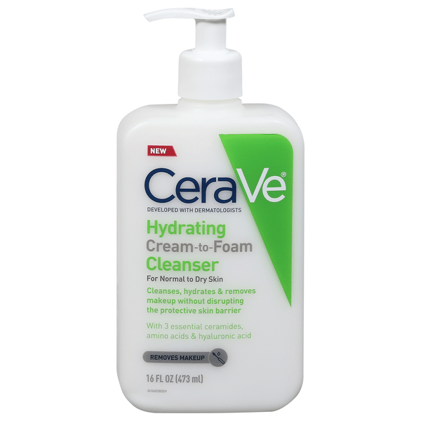 Save on CeraVe Hydrating CreamtoFoam Cleanser Pump Ceramides