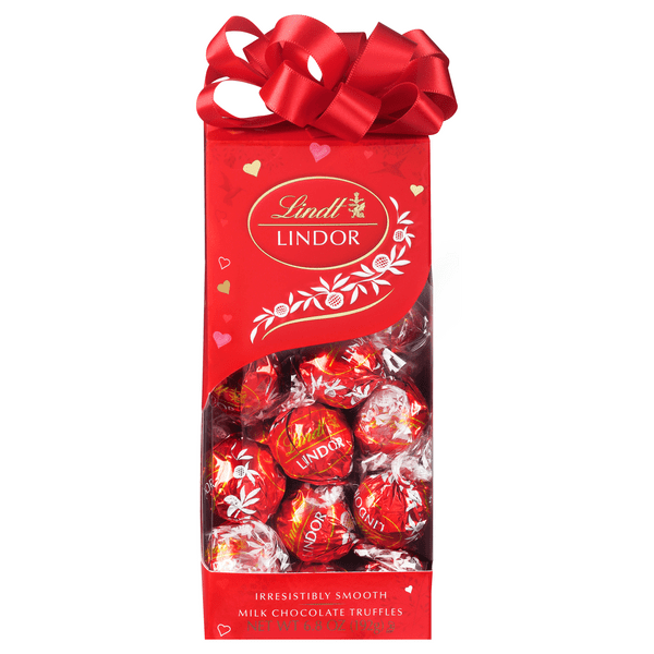 Save on Lindt Lindor Milk Chocolate Truffles Valentine's Day Candy Gift