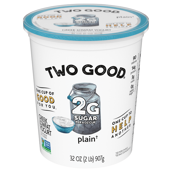 Save on Two Good Greek Yogurt Plain Low Fat Order Online Delivery Stop & Shop