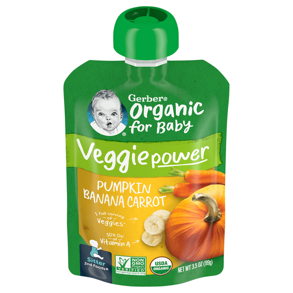 Save on Gerber Veggie Power Stage 2 Baby Food Pumpkin Banana Carrot