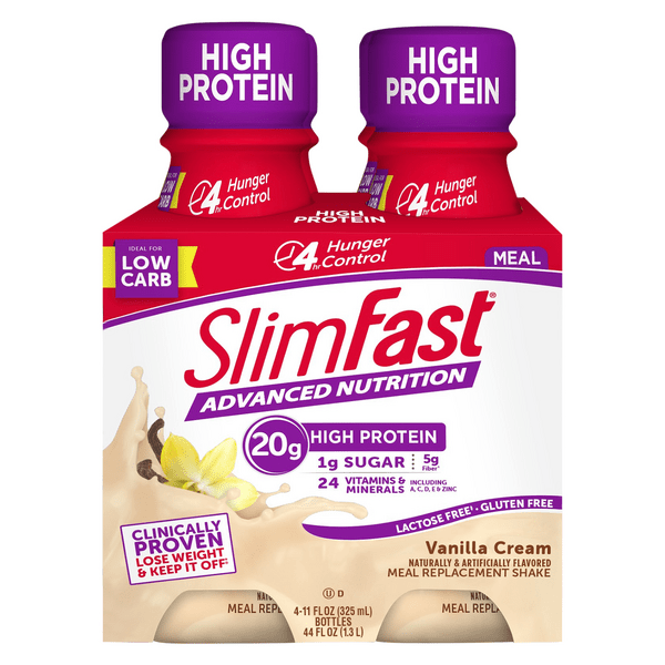 Save on SlimFast Advanced Nutrition Protein Shake Vanilla Cream Low