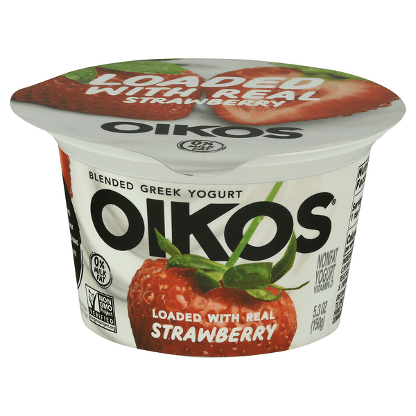 Save on Oikos Blended Greek Yogurt Strawberry Non Fat Order Online