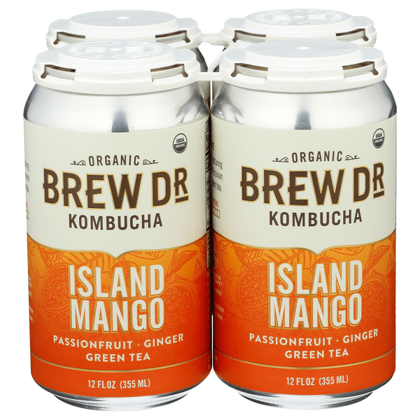 Save on Brew Dr. Island Mango Kombucha Organic 4 pk Order Online