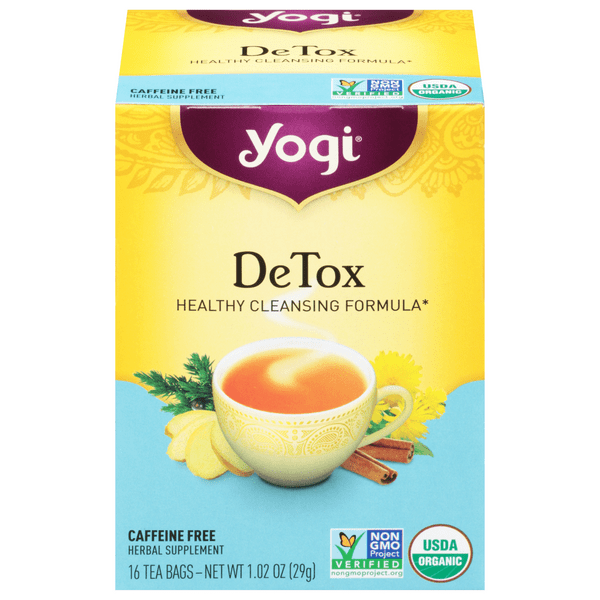 Save on Yogi DeTox Herbal Tea Bags Caffeine Free Organic Order Online