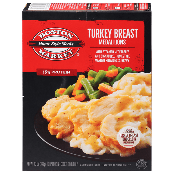 Save on Boston Market Home Style Meals Turkey Breast Medallions Frozen