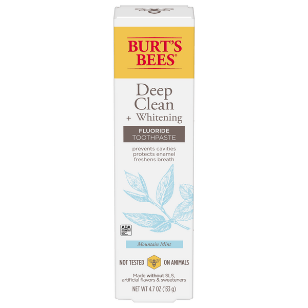 Save on Burt's Bees Deep Clean + Whitening Fluoride Toothpaste Mountain