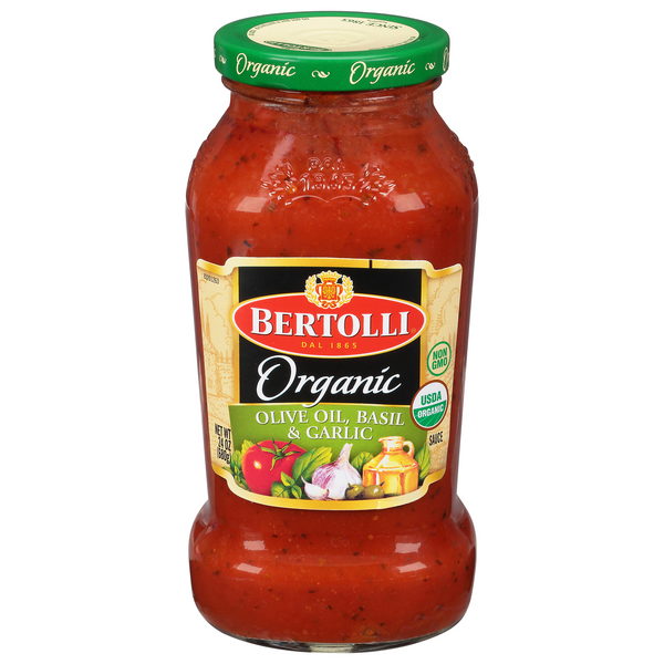Save on Bertolli Pasta Sauce Olive Oil Basil & Garlic Organic Order