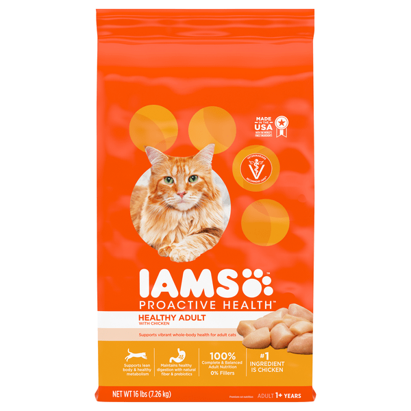 Save on IAMS ProActive Health Healthy Adult Dry Cat Food with Chicken