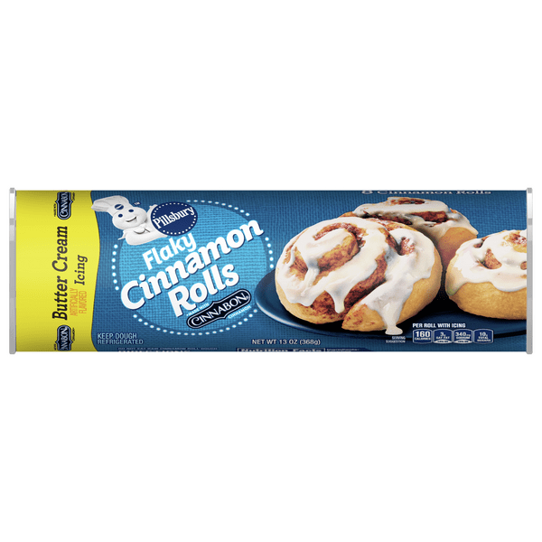 Save on Pillsbury Flaky Cinnamon Rolls with Butter Cream Icing 8 ct
