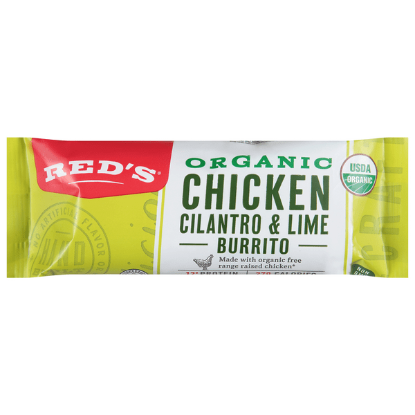 Save on Red's Natural Foods Burrito Chicken, Cilantro & Lime Organic