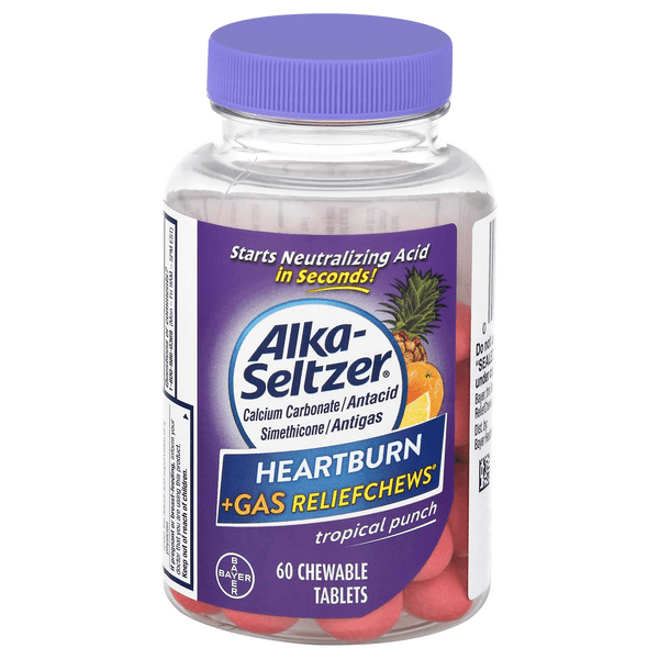 Save on AlkaSeltzer Heartburn + Gas Relief Chews Tropical Punch