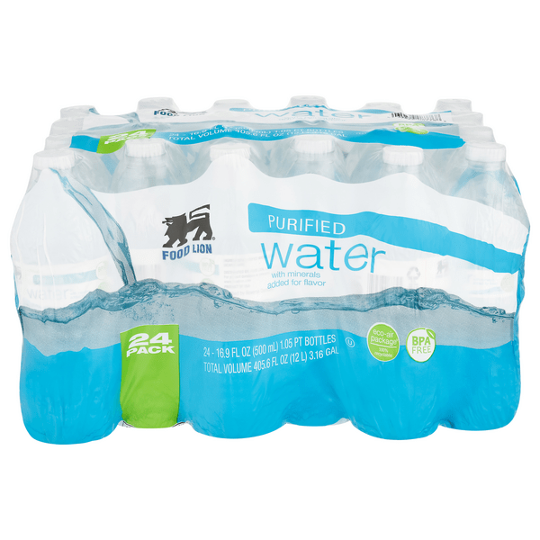 Save on Food Lion Water Purified 24 pk Order Online Delivery Food Lion