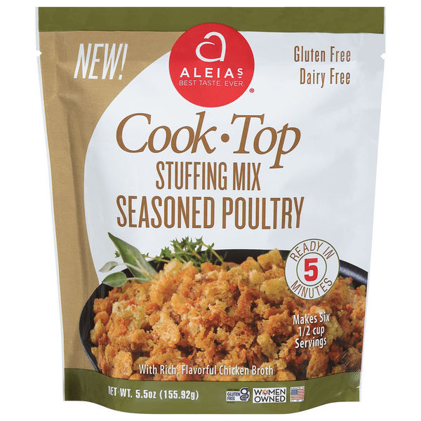 Save on Aleia's Cook Top Stuffing Mix Seasoned Poultry Gluten & Dairy