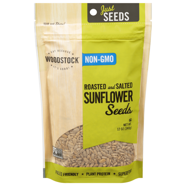 Save on Woodstock Just Seeds Sunflower Seeds Roasted & Salted Order