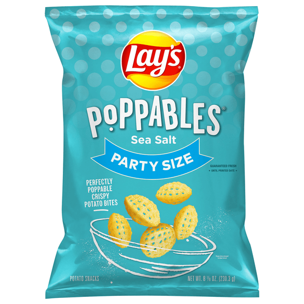 Save on Lay's Poppables Potato Chips Sea Salt Party Size Order Online