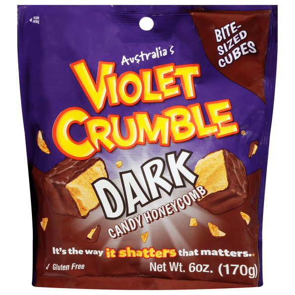 Save on Violet Crumble Candy Dark Chocolate Bite Size Cubes