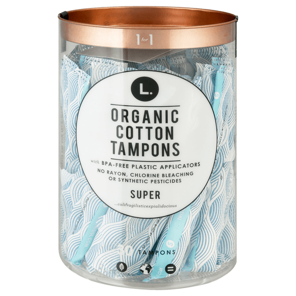 Save on L. Cotton Tampons Super Organic Order Online Delivery Giant