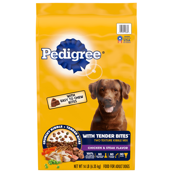 Save on Pedigree Tender Bites Adult Dry Dog Food Chicken & Steak Flavor
