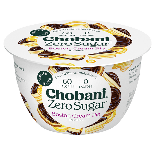 Save on Chobani Zero Sugar NonFat Boston Cream Pie Greek Yogurt Order