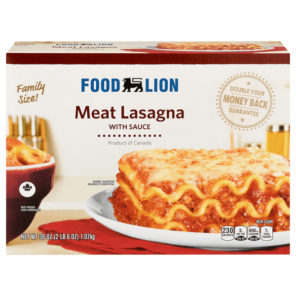 Save on Food Lion Meat Lasagna with Sauce Family Size Order Online