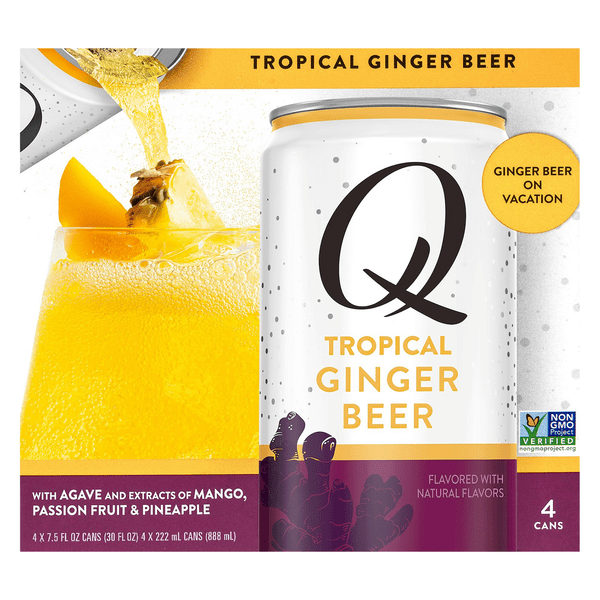 Save on Q Tropical Ginger Beer Soda 4 pk Order Online Delivery MARTIN'S