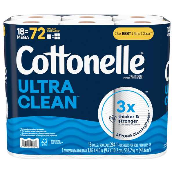 Save on Cottonelle Ultra Clean Mega Roll 1Ply Toilet Paper Order