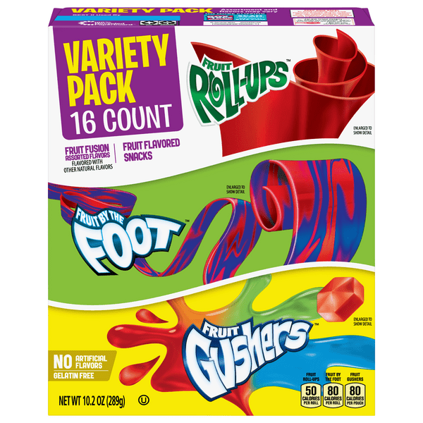 Save on Fruit By The Foot Fruit Gushers & RollUps Variety Pack 16 ct