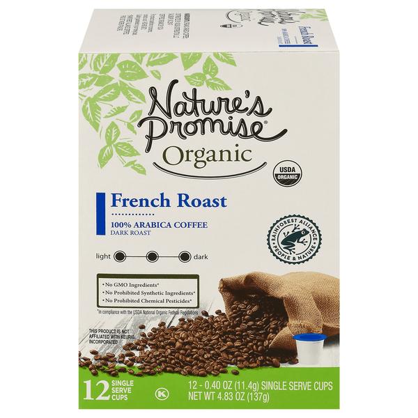 Save on Nature's Promise Organic French Dark Roast Coffee KCup Pods