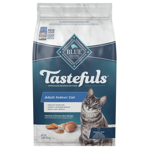 Save on BLUE Tastefuls Indoor Adult Dry Cat Food Chicken & Brown Rice Recipe Order Online