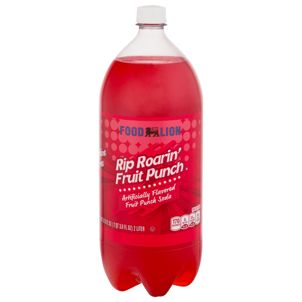 Save on Food Lion Rip Roarin' Fruit Punch Soda Caffeine Free Order