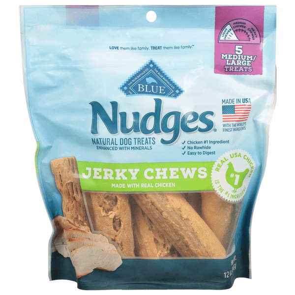 Save on BLUE Nudges Jerky Chews Dog Treats Chicken Natural Order Online
