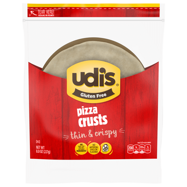 Save on Udi's Gluten Free Pizza Crusts Thin & Crispy Frozen 2 ct