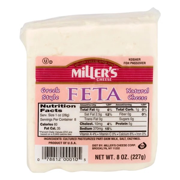 Save on Miller's Feta Cheese Greek Style Natural Order Online Delivery