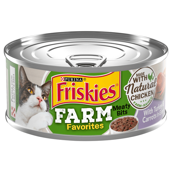 Save on Friskies Farm Favorites Meaty Bits Turkey & Carrots Adult Wet