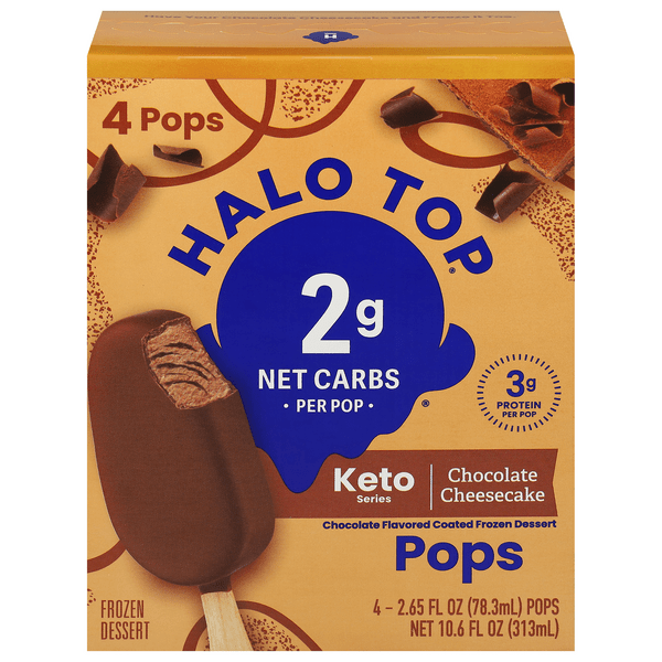 Save on Halo Top Keto Pops Frozen Dessert Chocolate Cheesecake 4 ct