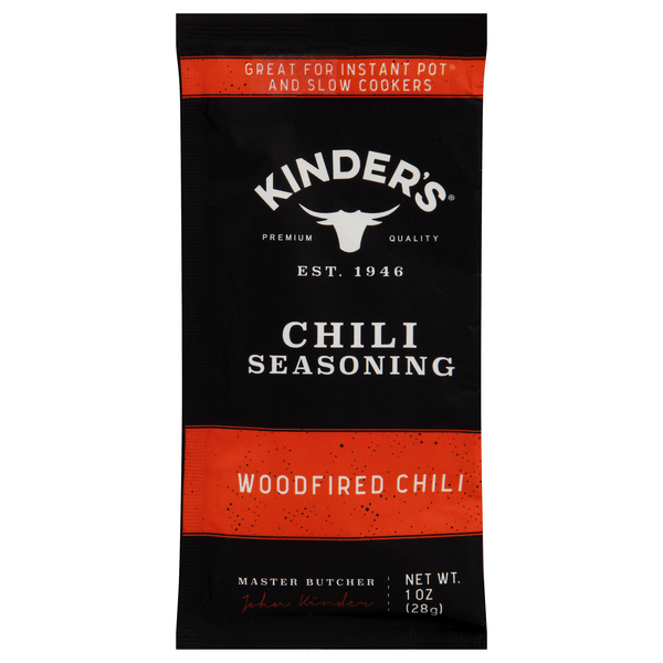 Save on Kinder's Chili Seasoning Packet Woodfired Chili Order Online