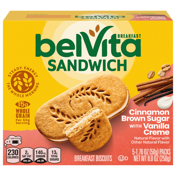 Save on belVita Breakfast Sandwich Biscuit Cinnamon Brown Sugar 5 ct