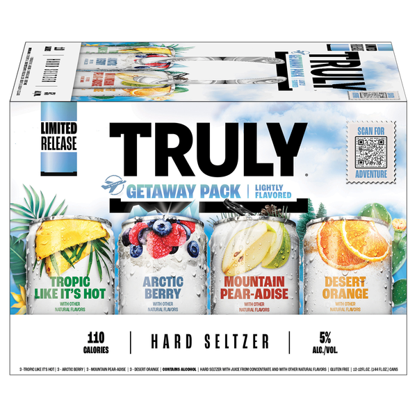 Save on TRULY Getaway Pack Variety Hard Seltzer Gluten Free 12 pk