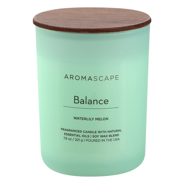 Save on Aromascape Fragranced Candle Balance Waterlily Melon Order