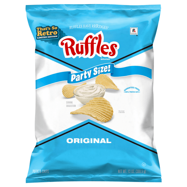 Save on Ruffles Potato Chips Original Party Size Order Online Delivery