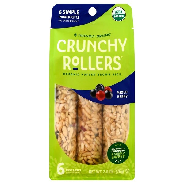 Save on Crunchy Rollers Puffed Brown Rice Mixed Berry Organic 6 ct Order Online Delivery