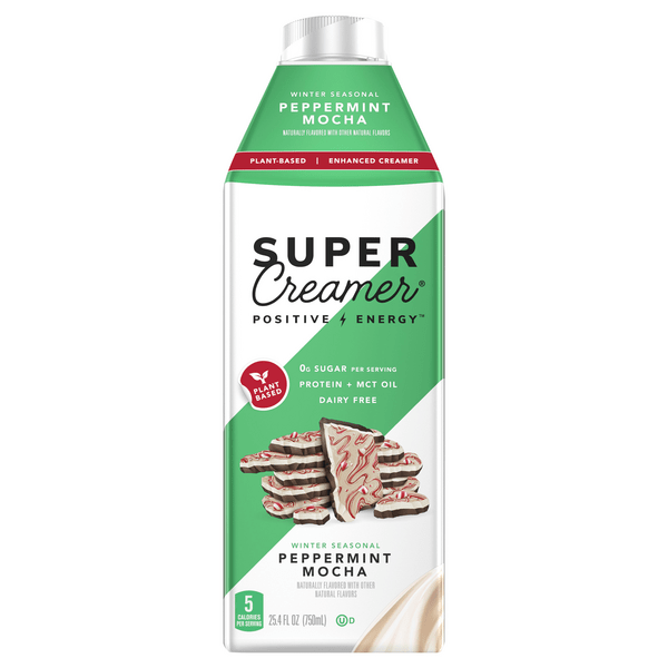 Save on Super Creamer PlantBased Peppermint Mocha Flavored Coffee